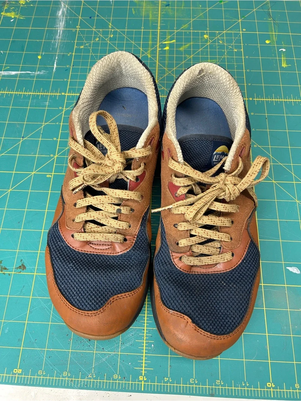 Lems Trailhead Shoes in Brown and Navy